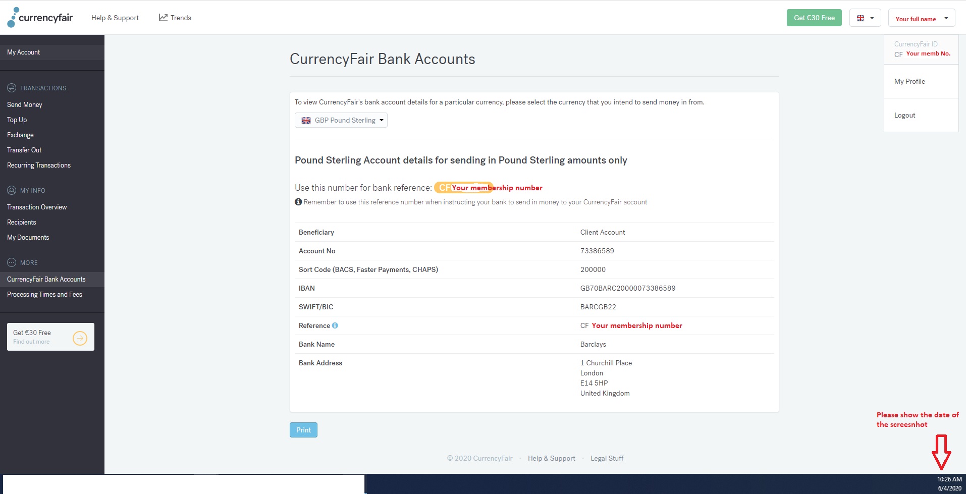 currencyfair screenshot