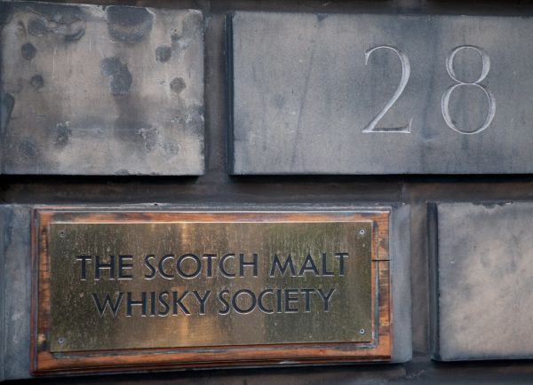 The Scotch Malt Whisky Society plaque